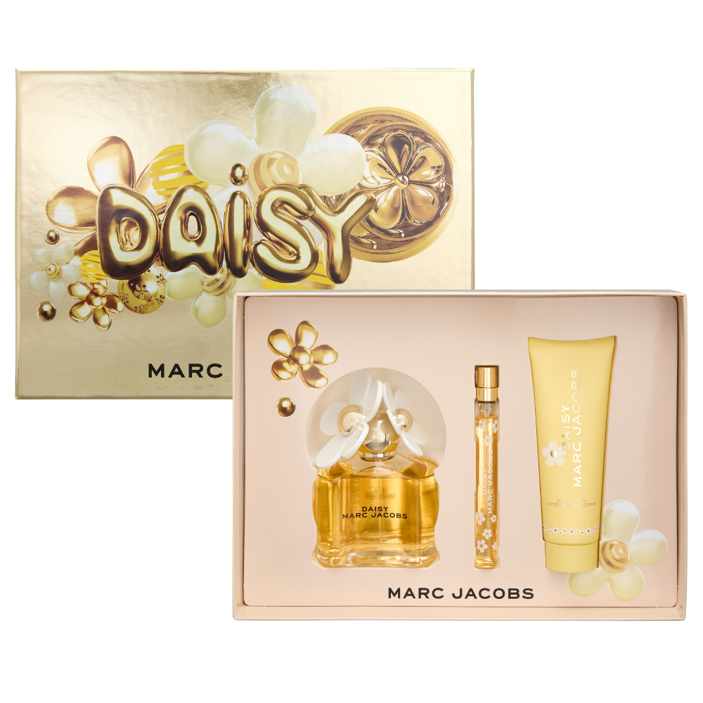 MARC JACOBS DAISY EDT 100ML/ DAISY EDT 10ML/ DAISY BODY LOTION 75ML FESTIVE SET 2025